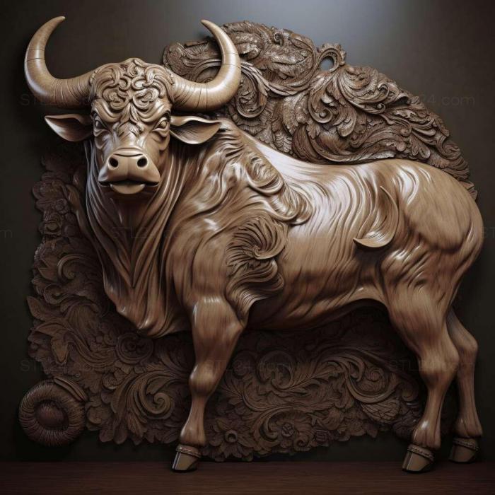 Nature and animals (bull 4, NATURE_1060) 3D models for cnc